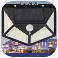 Đèn năng lượng mặt trời cảm biến chuyển động đèn led tích điện cảm biến 20 W 100 bóng led nhỏ - Louttaine