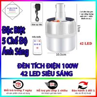 Đèn Năng Lượng Mặt Trời Công Suất 100W 42 Bóng Đèn Led Có Thể Sạc Pin 5 Chế Độ Sáng Có Điều Khiển Từ Xa Tiện Dụng.