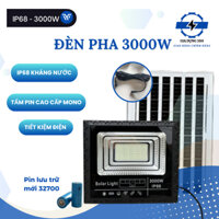 Đèn Năng Lượng Mặt Trời, Đèn Pha Led 3000W IP68 Chip Led 2835  Kéo Dài BH 1 Năm.