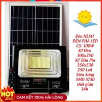 Đèn năng lượng mặt trời đèn pha led 100W VỎ NHÔM chống nước sáng kéo dài, bảo hành 24 tháng không mất tiền điện 100%