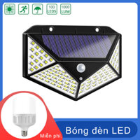 Đèn năng lượng mặt trời, Đèn năng lượng mặt trờitự sáng Solar 100LED siêu sáng(Bóng đèn LED miễn phí)
