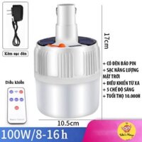 Đèn Năng lượng Mặt trời đèn Led tích điện 100w có điều khiển từ xa-V50 - tiếp kiệm chi phí và tiện lợi