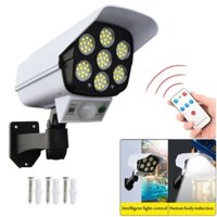 Đèn năng lượng mặt trời giả camera chống trộm - Đèn led 3 chế độ có điều khiển từ xa