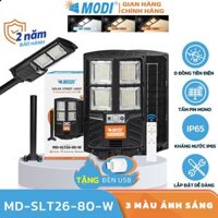 Đèn Năng Lượng Mặt Trời Liền Thể 80W MODI SOLAR , Đèn Led Năng Lượng Mặt Trời Cảm Biến Ánh Sáng