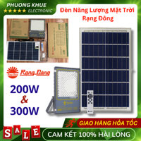 Đèn Năng Lượng Mặt Trời Rạng Đông, Công Suất 200W/300W, Đèn Led Chống Loá Siêu Sáng Loại Pha Thế Hệ Mới, Hàng Chính Hãng