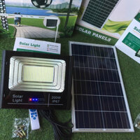 Đèn năng lượng mặt trời rời pin, đèn pha led, 200W nhôm, chống nước chuẩn IP67, có báo pin