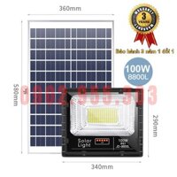 Đèn Năng Lượng Mặt Trời JinDian JD-8800L Công Suất 100W - Chính hãng, Khung Nhôm, Chip Led "SMD"- BH 03 Năm