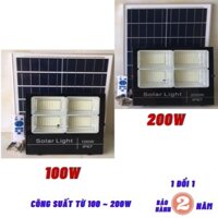 Đèn Năng Lượng Mặt Trời 100W~200W Pha LED Chiếu Sáng Đường Đi Trụ Cổng Sân Vườn Bốn Ô Led Model MT5054