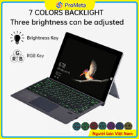 Đèn Nền Bluetooth Không Dây Bàn Phím Cho Microsoft Surface Pro 11 10 7+ 7 6 5 4 3 Pro 8 9 X Go 2/3/4 Type Cover Keyboard