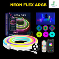 Đèn NEON FLEX ARGB-RGB 16 TRIỆU MÀU cảm biến âm thanh điều khiển app,remote,trang trí decor tường góc làm việc, phòng