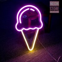 Đèn NEON “Kem Ốc Quế” trang trí không gian,đèn ngủ (TẶNG NGAY mạch điều khiển tích hợp)
