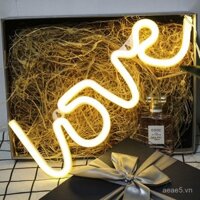 Đèn neon LED gắn tường, tình yêu, pin USB, sử dụng kép, trang trí phòng ngủ, đạo cụ chụp ảnh, bán buôn