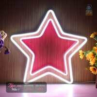 Đèn NEON " Ngôi Sao Mẫu 1 " trang trí không gian,đèn ngủ (TẶNG NGAY mạch điều khiển tích hợp)