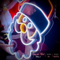 Đèn NEON " Ông Già Noel Mẫu 2 " trang trí không gian,đèn ngủ (TẶNG NGAY mạch điều khiển tích hợp)