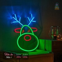 Đèn NEON " Tuần Lộc Mẫu 1 " trang trí không gian,đèn ngủ (TẶNG NGAY mạch điều khiển tích hợp)