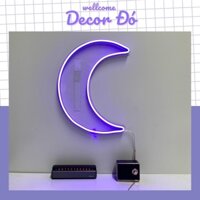 Đèn NeonSign | Mặt Trăng Khuyết | Kích Thước 28x25cm | Quà Tặng Trang Trí Cực Chất , Siêu Sáng & Tiết Kiệm Điện |