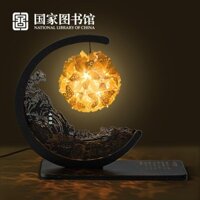 Đèn nghệ thuật giấy cổ điển phong cách cổ điển phản chiếu mặt trăng núi và biển LED Quà Tặng Cô Gái Ánh Sáng Xung Quanh