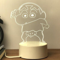 Đèn ngủ 3D Crayon Shin-chan, đèn ngủ USB cắm điện, đèn bàn 3D hoạt hình cô gái sáng tạo, đèn LED phòng ngủ, quà tặng cho bạn bè
