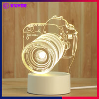 Đèn Ngủ 3D Trang Trí KUNBE Có 3 Chế Độ Ánh Sáng, Nhiều Hình Ngộ Nghĩnh Phù Hợp Decor Quà Tặng - Máy Ảnh