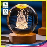 Đèn Ngủ Bi Cầu Nhiều Hình 3D + Kèm Đế Gỗ Có Đèn Led (Bi Cầu 8cm - Đế Gỗ 7cm)