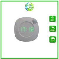 Đèn Ngủ Cảm Biến Kiêm Đồng Hồ Xem Giờ Huqu 2 Chế Độ Ánh Sáng Vàng Và Trắng -Hàng Chính Hãng - pin 1.5V