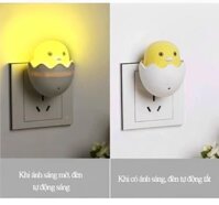 ĐÈN NGỦ CẢM ỨNG HÌNH GÀ CON CẮM ĐIỆN 220V, ĐÈN NGỦ CHO BÉ CẢM ỨNG DỄ THƯƠNG
