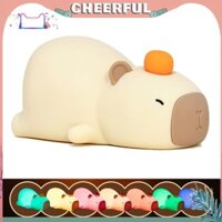 Đèn ngủ Capybara có thể sạc lại Đèn LED động vật Squishy dễ thương có thể điều chỉnh độ sáng cho trẻ em
