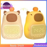 Đèn ngủ Capybara dễ thương Đồng hồ báo thức kỹ thuật số Đèn cảm ứng Đèn ngủ cho trẻ em