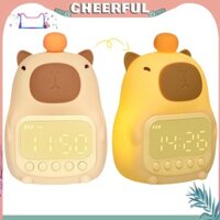 Đèn ngủ Capybara dễ thương Đồng hồ báo thức kỹ thuật số Đèn cảm ứng Đèn ngủ cho trẻ em