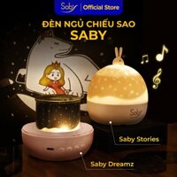 Đèn ngủ chiếu sao Saby hình công chúa tuyết loa bluetooth đèn chiếu trần 3D, BH 12 tháng, pin sạc