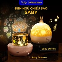 Đèn ngủ chiếu sao Saby hình Ngôi Nhà Kẹo Ngọt phát nhạc loa bluetooth đèn chiếu trần 3D pin sạc, xoay 360 độ, BH12 tháng