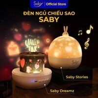 Đèn ngủ chiếu sao Saby hình Valentine phát nhạc loa bluetooth đèn chiếu trần 3D, BH 12 tháng,pin sạc