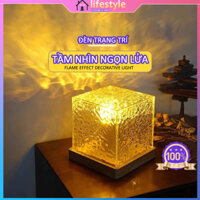Đèn Ngủ Chiếu Sóng Nước Pha Lê Điều Khiển Từ Xa Trang Trí Nhà Cửa,Tuyến Đèn Ngủ Kiểu Ngọn Lửa Xoay Được Sáng Tạo Phòng