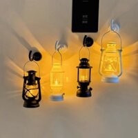 Đèn ngủ cổ điển, đèn dầu hỏa, nam châm tủ lạnh sáng tạo, nam châm LED dễ thương, nam châm trang trí tủ lạnh, đèn lò sưởi nhỏ
