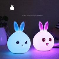 Đèn ngủ con thỏ silicon dễ thương cute