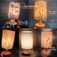 Đèn Ngủ Để Bàn Thân Gỗ - Đèn Trang Trí Phòng Ngủ Vintage [ĐÈN CÓ TĂNG GIẢM ÁNH SÁNG] | HQ HOME
