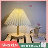 Đèn ngủ để bàn thân gỗ phong cách Hàn Quốc - bảo hành bóng led 24 tháng