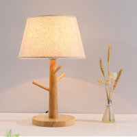 Đèn ngủ decor - đèn ngủ để bàn - đèn ngủ gỗ để đầu giường LACOCI cao cấp đã bao gồm bóng LED chuyên dụng