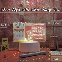 Đèn ngủ decor ghi chú phong cách Hàn Quốc - Đèn ngủ ghi chú độc lạ tạo nhắc nhở mỗi ngày 
độc lạ DN1