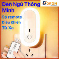 Đèn Ngủ Điều Khiển Từ Xa OVAL NIGHT LIGHT - Đèn Ngủ Thông Minh - Có 10 Cấp Độ Sáng, Hẹn Giờ - Hàng Chính Hãng - Đèn Oval Không Có USB
