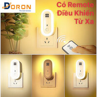 Đèn Ngủ Điều Khiển Từ Xa OVAL NIGHT LIGHT - Đèn Ngủ Thông Minh - Có 10 Cấp Độ Sáng, Hẹn Giờ - Hàng Chính Hãng - Đèn Oval Có USB