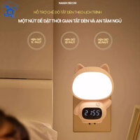 Đèn ngủ điều khiển từ xa thông minh - có thể sạc lại và cắm vào đa năng Xoay 50 độ, điều chỉnh độ sáng, hiển thị