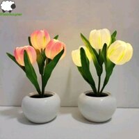 Đèn ngủ FLASHSYNC Tulip, Đèn ngủ LED LED silicon Tulip, Trang trí tinh tế Bó hoa hình ngủ Đèn ngủ để bàn trang trí