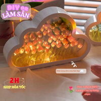 Đèn Ngủ Handmade tráng gương Hoa Tulip MCM HOME Đám Mây Trang Trí Phòng Ngủ Quà Tặng Bạn Bè Ý Nghĩa Decor siêu chill