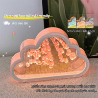 Đèn ngủ Handmade Tulip MCM Home hình Đám Mây Tráng Gương Handmade Trang Trí Phòng Ngủ phòng khách Quà tặng