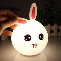 Đèn Ngủ Hình Thỏ Bằng Silicon Dẻo Led Đổi Màu Cực Đẹp -Thehuyshop634