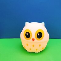 ĐÈN NGỦ HÌNH THÚ CON CÚ AN TOÀN DỄ THƯƠNG CAO SU SILICON LED CHO BÉ