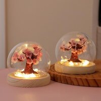 Đèn ngủ hoa anh đào tặng kèm túi quà sang trọng, Đèn ngủ cây ước nguyện DIY chạy PIN, Quà tặng cao cấp các dịp đặc biệt