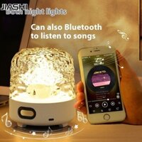 Đèn ngủ họa tiết nước có loa Bluetooth trong phòng ngủ