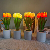 Đèn ngủ hoa Tulip Đèn LED mô phỏng có thể sạc lại